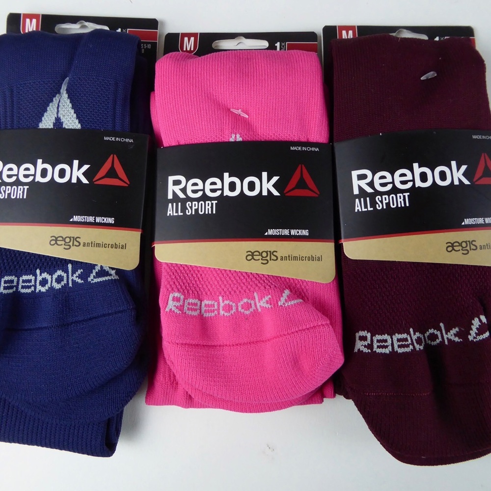 Reebok Soccer Baseball Athletic  Sport Socks 3 Pr.